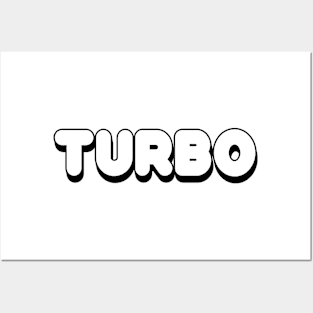 Turbo Word White Print Posters and Art